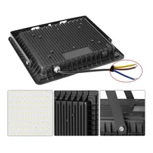 Refletor Holofote Led 50w 3000k Branco Quente Bivolt Carcaça Preto Luz Branco-quente 110v/220v Foto mini  2