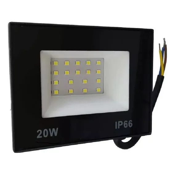 Refletor Holofote Led Luz Verde 20w Com Relê Fotocélula Carcaça Preto 110v 220v (bivolt) Foto 1