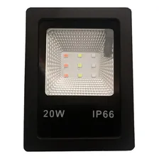 Refletor Holofote Led Rgb Multicores 20w Ip66 Com Controle Foto mini 2