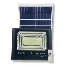 Refletor Holofote Solar 400w 6000k+placa Solar Prova Dágua Foto mini 1