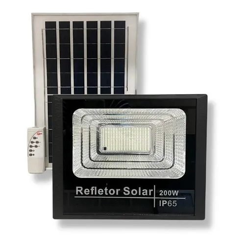 Refletor Holofote Ultra Led Solar 200w Prova D'agua Foto 1