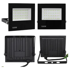 Refletor Led 100w Holofote Bivolt Prova Dágua Ip66 Verde Foto mini 2
