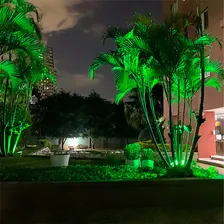 Refletor Led 100w Holofote Bivolt Prova Dágua Ip66 Verde Foto mini 3