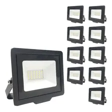 Refletor Led 20w 6500k Holofote Prova D'água Kit C/ 10 Foto mini 1