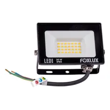 Refletor Led 30w 3000k Preto Bivolt Foxlux Foto mini 1