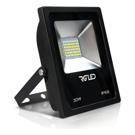 Refletor Led 30w Eco Bivolt Branco Frio 6500k Rg Led Foto 1