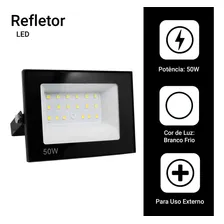 Refletor Led 50w Holofote Bivolt Prova D'água Ip66 Frio Foto mini 4