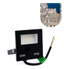 Refletor Led 50w Holofote Bivolt Prova D'água Ip66 Frio Foto  mini 1