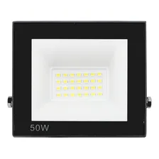 Refletor Led 50w Holofote Bivolt Prova Dágua Ip66 Luz Quente Carcaça Preto Luz Branco-quente 110v/220v (bivolt) Foto mini 3