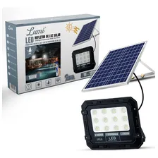 Refletor Led Holofote 100w Placa Solar Bateria Prova Dágua Foto mini 1
