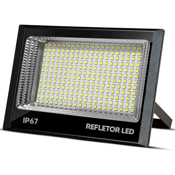 Refletor Led Holofote 400w Bivolt Prova D'água Branco Frio Foto 1