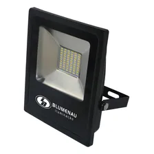 Refletor Led Slim 20w 6000k Branco Frio Biv. Ip65 Blumenau Cor da carcaça Preto Cor da luz Branco-frio 110V/220V (Bivolt) Foto mini 1