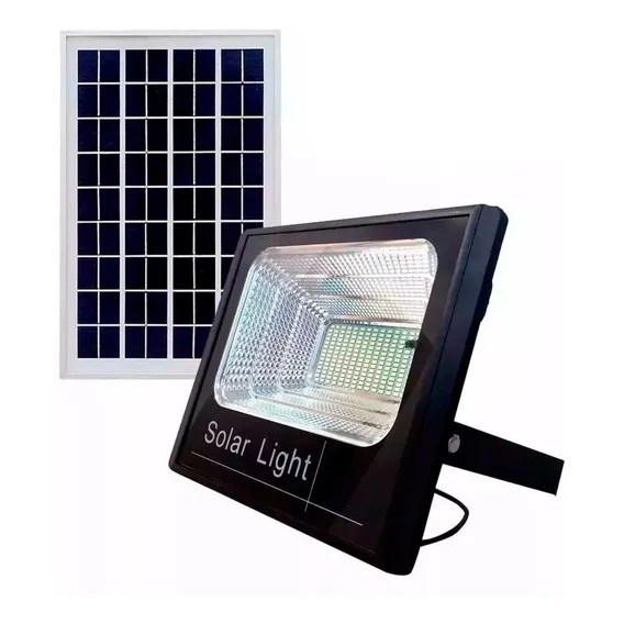 Refletor Luminária Holofote Led Placa Solar Completa 400w Foto 1
