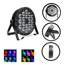 Refletor Par Led 18 Leds 12w Rgbw Quadriled Dmx Iluminação Foto mini 1