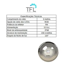 Refletor Para Piscina Power Led Tholz Rgb 9w Inox Foto mini 2