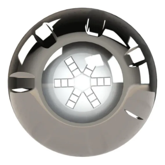Refletor Power Led Em Inox 9w Rgb Iluminação Multicolorida LuxPool Foto 1