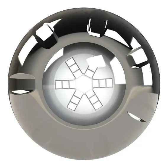Refletor Power Led Luz Branca 9w Em Inox Iluminação Piscina Foto 1