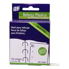 Reforço Adesivo Para Folhas De Fichário 250 Adesivos Yes Cor Branco Foto mini 2