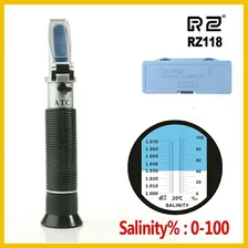 Refratômetro Salinidade Aquário Marinho + Brinde Estojo Cor Preto Foto mini 3