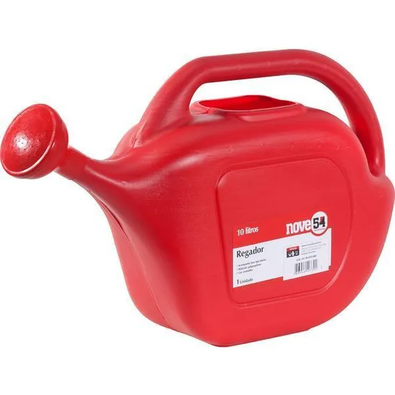 Regador Plástico 10 Litros Vermelho - Nove54 Foto 1
