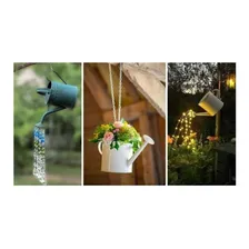 Regador Retro Metal Jardim Plantas Decoraçao Festa Enfeite Cor Verde Foto mini 4