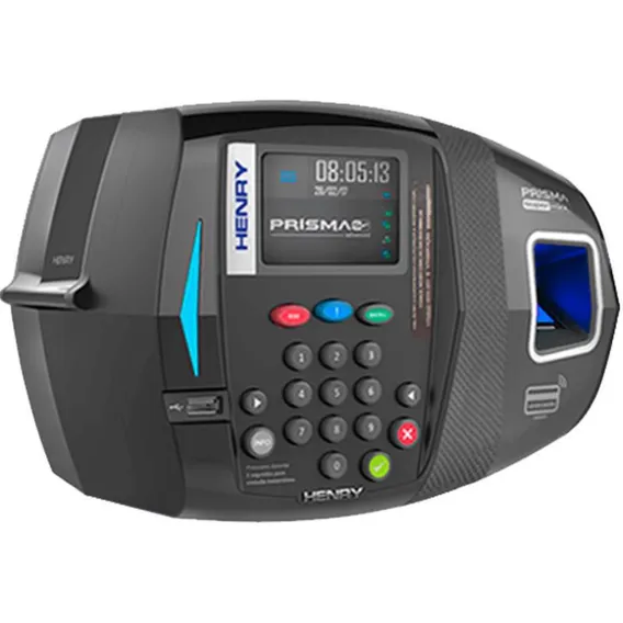 Registrador De Ponto Eletrônico Henry Prisma R2 Bio Azul Foto 1