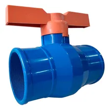 Registro Esfera Pvc Roscavel Irrigação Azul 100mm 4 Pol Foto mini 1