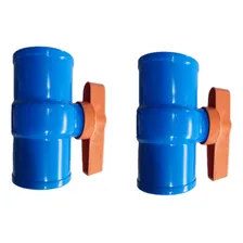 Registro Esfera Soldável 50mm Pvc Azul - Unifortte 2 Unid Foto mini 2