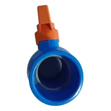 Registro Esfera Soldável 50mm Pvc Azul - Unifortte 2 Unid Foto mini 3