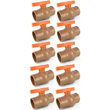 Registro Esfera Soldável Pvc 32mm (1'') Marrom - 10 Peças Foto mini 1