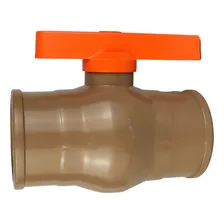 Registro Esfera Soldável Pvc 32mm (1'') Marrom - 10 Peças Foto mini 3