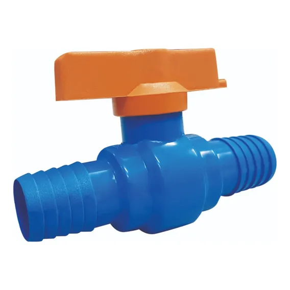 Registro Esfera Uniao Dentada Azul 3/4'' PVC Irrigação Foto 1