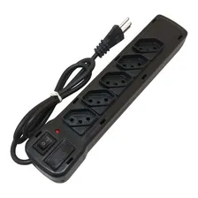 Régua 5 Tomadas Bivolt Com Proteção, Chave E Led Foto mini 1