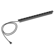 Régua 8 Tomadas Para Rack 19'' 1u 20a C/disjuntor Fibracem Cor Preto Foto mini 1