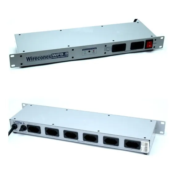 Regua De Ac Wire Conex Rack 19 Ac 8 Saidas 110/220v Apd Foto 1