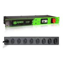 Regua De Energia Para Rack 19 Com 8 Tomadas Disjuntor 5000w Cor Preto 127V/220V Ipec Modelo Dj5000 Foto mini 1