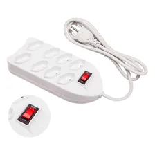Régua Energia 8 Tomadas E Extensão 2 Metros Branco Bivolt Foto mini 4