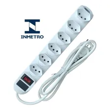 Régua Energia Extensao Fonte 6 Tomada Com Fusivel Led 1,5m Foto  mini 1