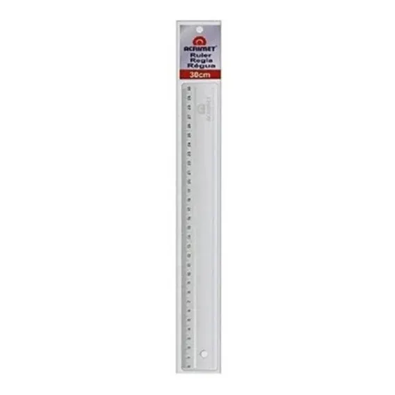 Régua Escolar Cristal Clear 30 Cm - Acrimet Foto 1