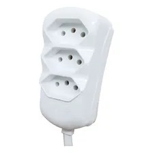 Régua Extensão Elétrica 3 Tomadas 2p+t 10a 3mts Cabo Pp Foto mini 4