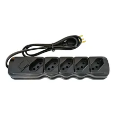 Régua Extensão Elétrica 5 Tomada Filtro Linha Bivolt Ilumi Cor Preto Foto mini 1