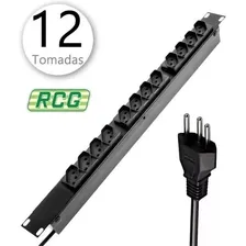 Régua Filtro De Linha Top Rack 12 Tomadas Cftv - Rcg Foto mini  2