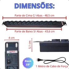 Régua Filtro De Linha Top Rack 12 Tomadas Cftv - Rcg Foto mini 4