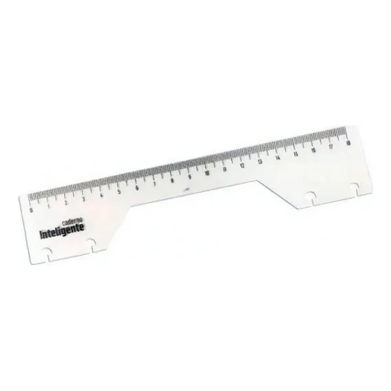 Régua Marca Páginas 18cm Para Caderno Inteligente Cor Transparente Foto 1