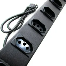 Régua Para Rack 19 Pol Com 8 Tomadas De 20a Plug 20a Calha Cor Preto 127V/220V Foto mini  3