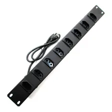 Régua Para Rack 19 Pol Com 8 Tomadas De 20a Plug 20a Calha Cor Preto 127V/220V Foto mini 2