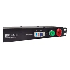Régua Rack 19 Pol 4400w 8+1 Tomadas 20a Disjuntor e VoltÃmetro Preto 127V/220V Emplac EP4400 Foto mini 3