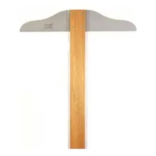 Regua T 100cm Madeira Sem Borda Acrilica 5110 Trident Cor Marrom Foto  mini 1