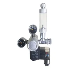 Regulador De Co2 Com 2 Man么metros + Conta Bolhas + Solen贸ide 127v Foto mini 1