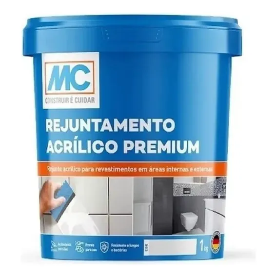 Rejunte Acrílico Piscinas Fachadas 1kg - Azul Mediterrâneo Foto 1